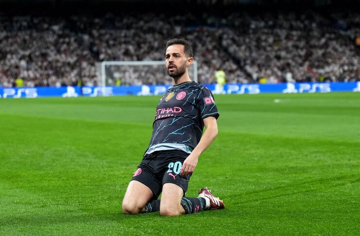 Hasil Liga Champions: Tanpa Pemenang di Madrid dan London 4 Bernardo Silva mencetak gol pada menit ke-2 laga Madrid vs Man. City.