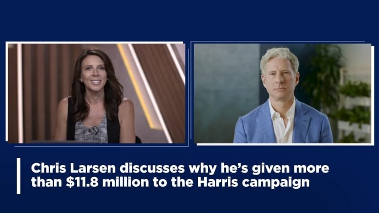 Donor Kripto Chris Larsen tentang Mengapa Dia Memberikan Jutaan untuk Kampanye Harris