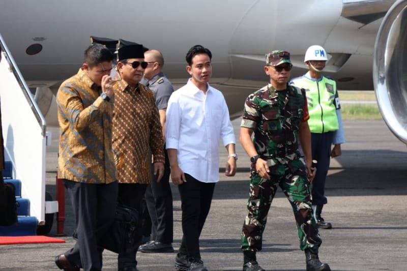 Prabowo Datangi Presiden Joko Widodo di Solo