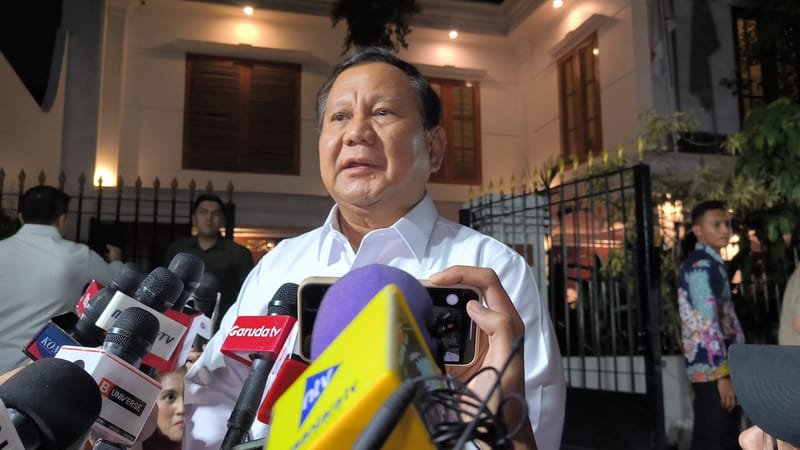 Prabowo: Ketum Parpol Ajukan Calon Menteri Banyak dari Kalangan Profesional