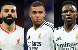 Salah, Mbappe dan Vinicius membentuk lini depan impian