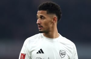 Mikel Arteta mengungkap prediksi cedera William Saliba untuk pertandingan Man City