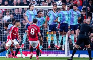 Man United vs Arsenal Free Kick Indah Bruno Nyaris Menangkan Setan Merah