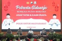 Peringati Nuzulul Quran, Polresta Sidoarjo Buka Puasa Bersama Anak Yatim dan Duafa