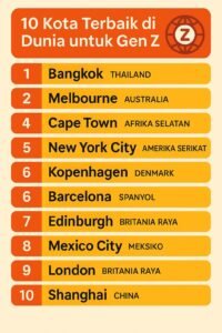 10 Kota Paling Menarik untuk Gen Z: Bangkok Nomor 1 karena Hemat dan Bahagia