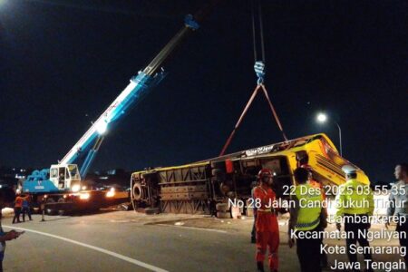 Kecelakaan di Exit Tol Krapyak, Bus Tak Layak Jalan