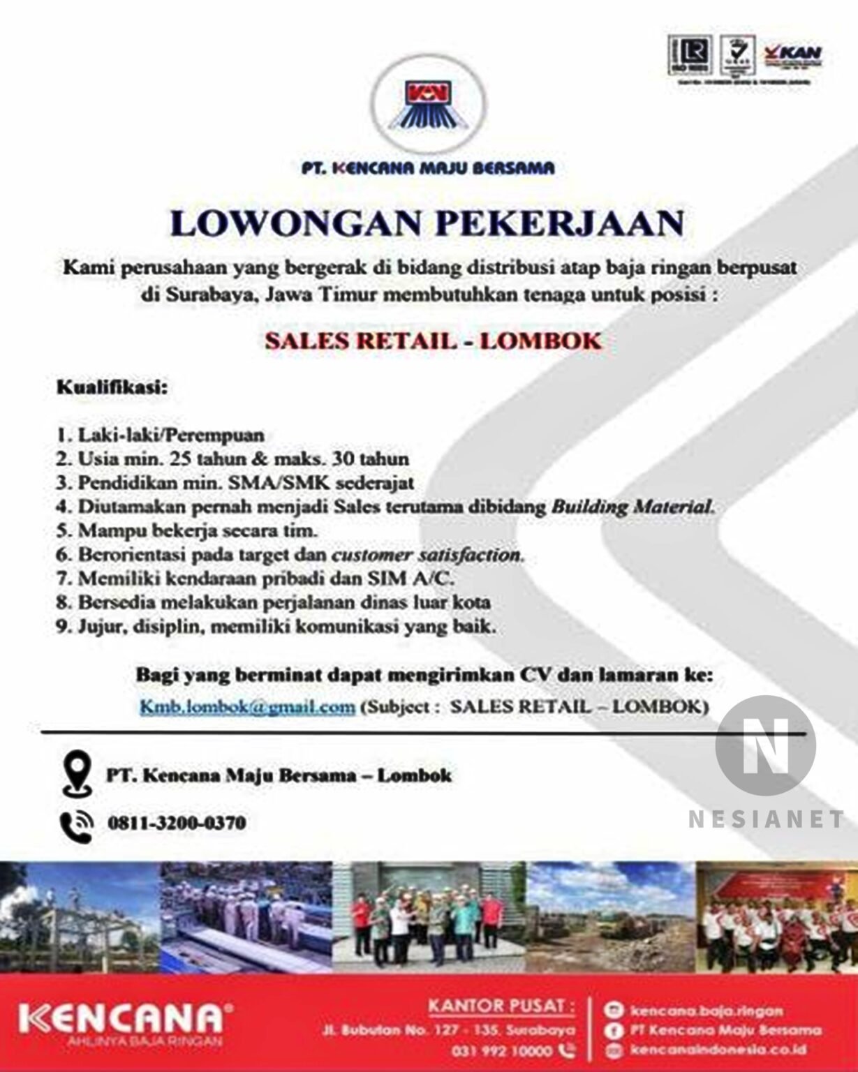 PT KZmall Membuka Lowongan Sales Aki di Tangerang Selatan, Gaji Sampai Rp 12 Juta