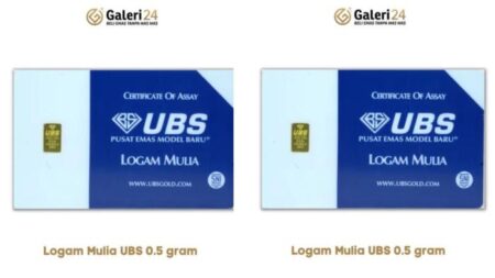 Harga Emas dan Buyback Pegadaian 12 Januari 2026: Galeri 24, Antam, UBS