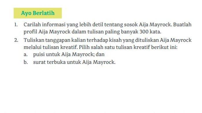 Kunci Jawaban Bahasa Indonesia Kelas 12 Halaman 131: Aija Mayrock