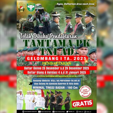 Peluang Emas: Dandim Manggarai Undang Pemuda Daftar TNI Gratis, Bebas Calo