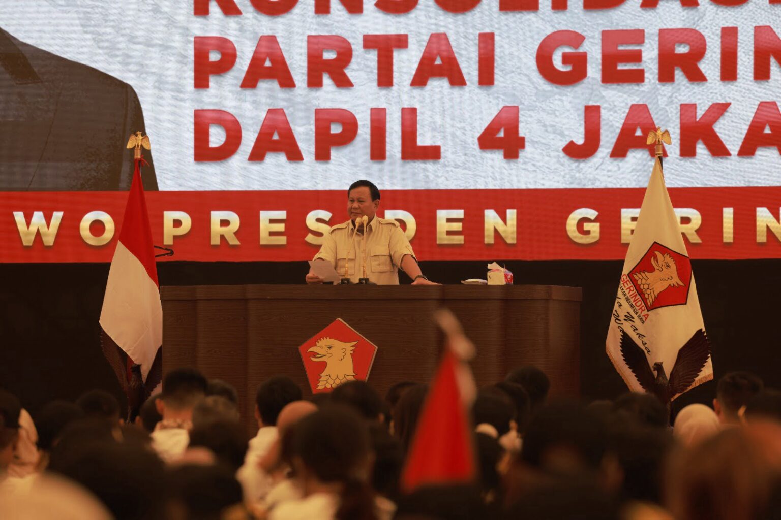 Pesan Prabowo untuk Kader Gerindra: Waspadai Diri dan Jaga Uang Rakyat