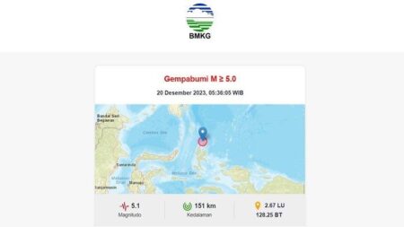 Gempa Guncang Maluku Utara Pagi Ini, 23 Februari 2026