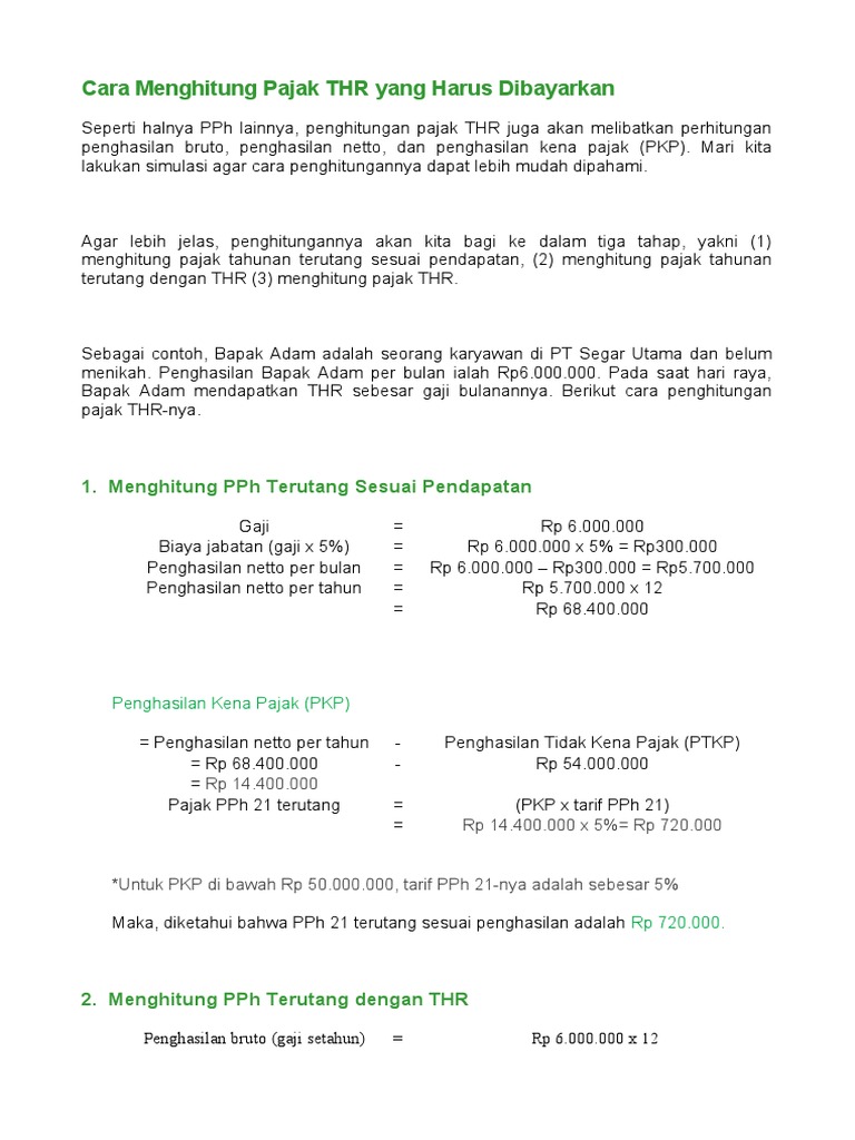 Unduh PP 9/2026, Juknis THR 2026, Potongan Pajak & Cara Hitung THR