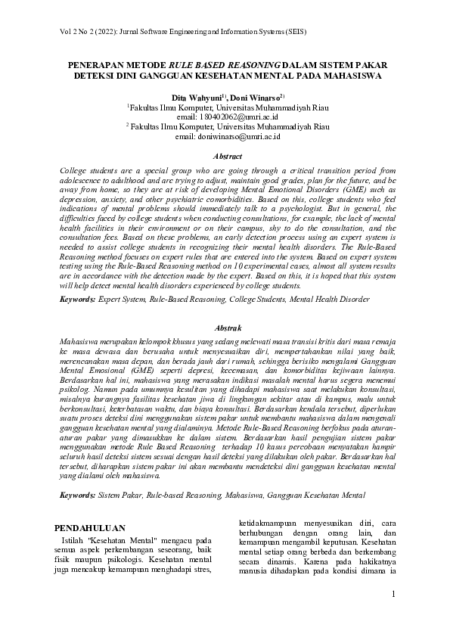 Rasaya: Sistem Deteksi Dini Kesehatan Mental Siswa by Mahasiswa Teknik Ubaya