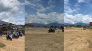 Ibu-ibu Berlomba Motor Matic di Kaki Gunung Masurai, Ngepot-ngepot Adu Gas