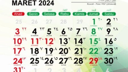 Kalender Jawa 30 Maret 2026: Senin Legi, Hari Tanpa Limbah Internasional
