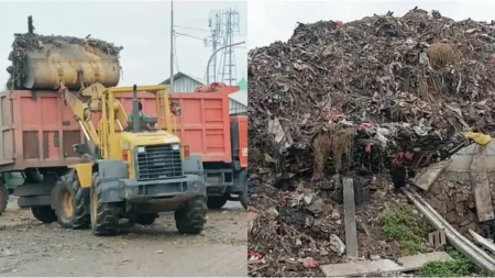 Tumpukan Sampah 6 Meter di Pasar Induk Kramat Jati Ganggu Pengunjung