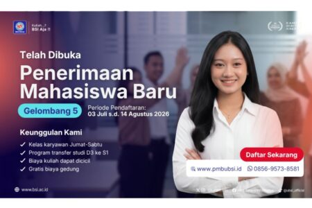PMB Universitas BSI Gelombang 5 Dibuka dengan Prodi Baru